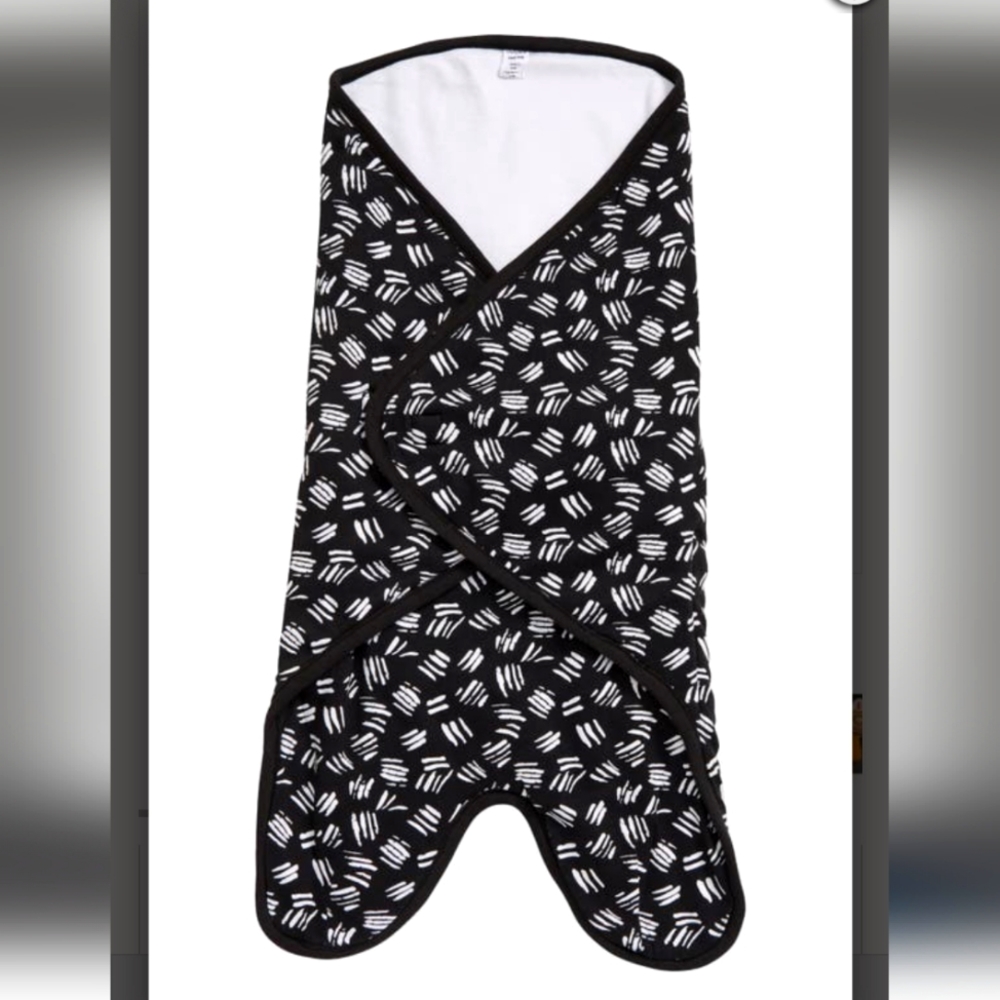 Nordstrom Print Wrap Cotton Bunting in Black